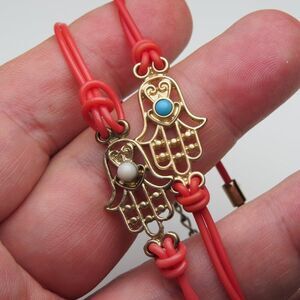 Good Luck eye - Hand bracelet 14k plated 2 pieces